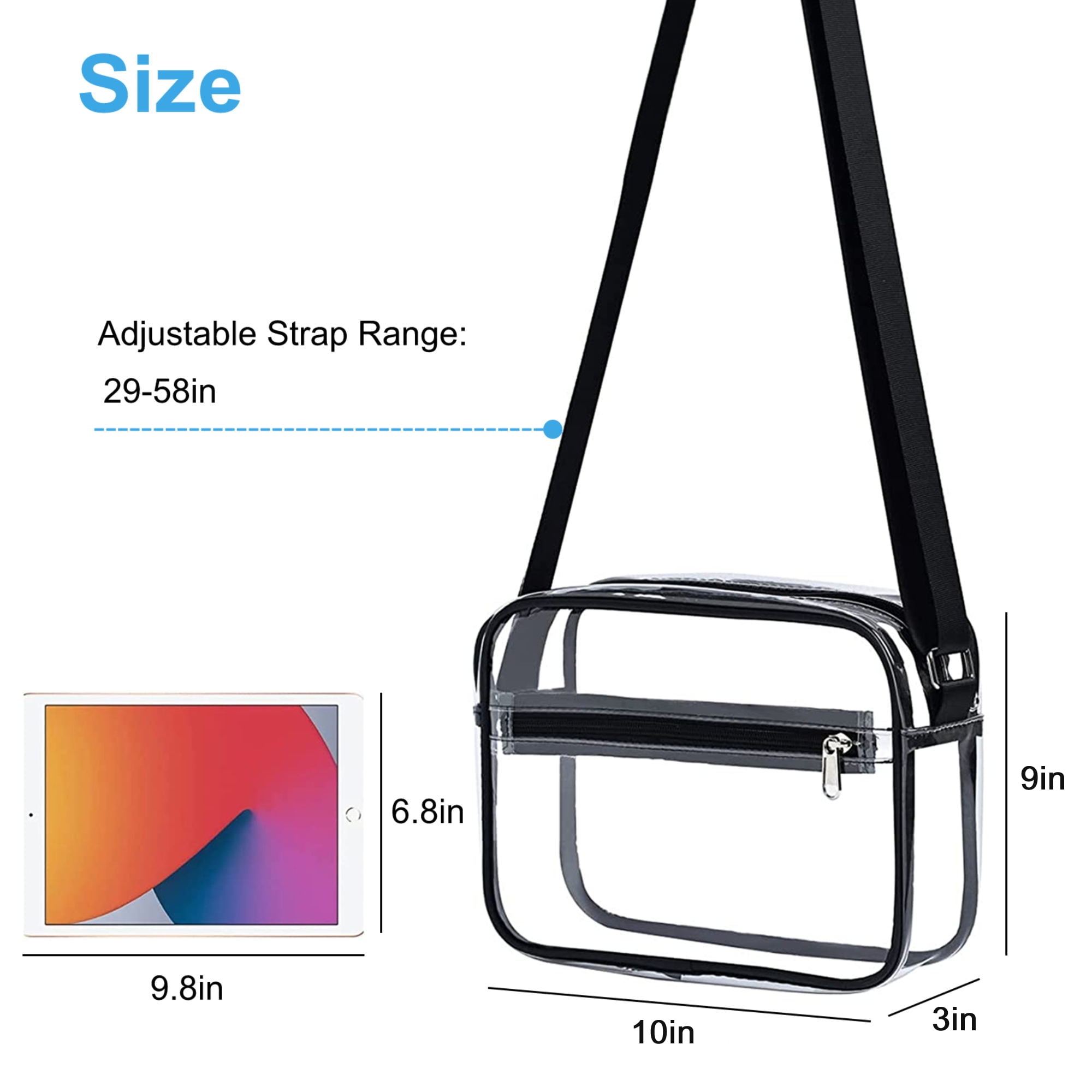 Clear Bag Stadium Approved TPU Clear Purses Extra Inside Pocket Crossbody  Bag Adjustable Strap for Concert Sporting Events - China Travel Backpack  and Sport Backpack price