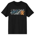 thumbnail image 1 of Tom & Jerry Chalk Art Men's Black T-shirt-Medium, 1 of 3