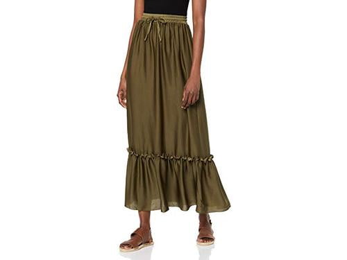peplum maxi skirt