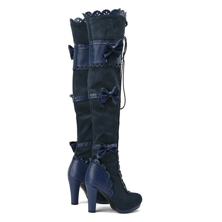 Shldybc Women's Over The Knee Heels Thigh High Boots Women's