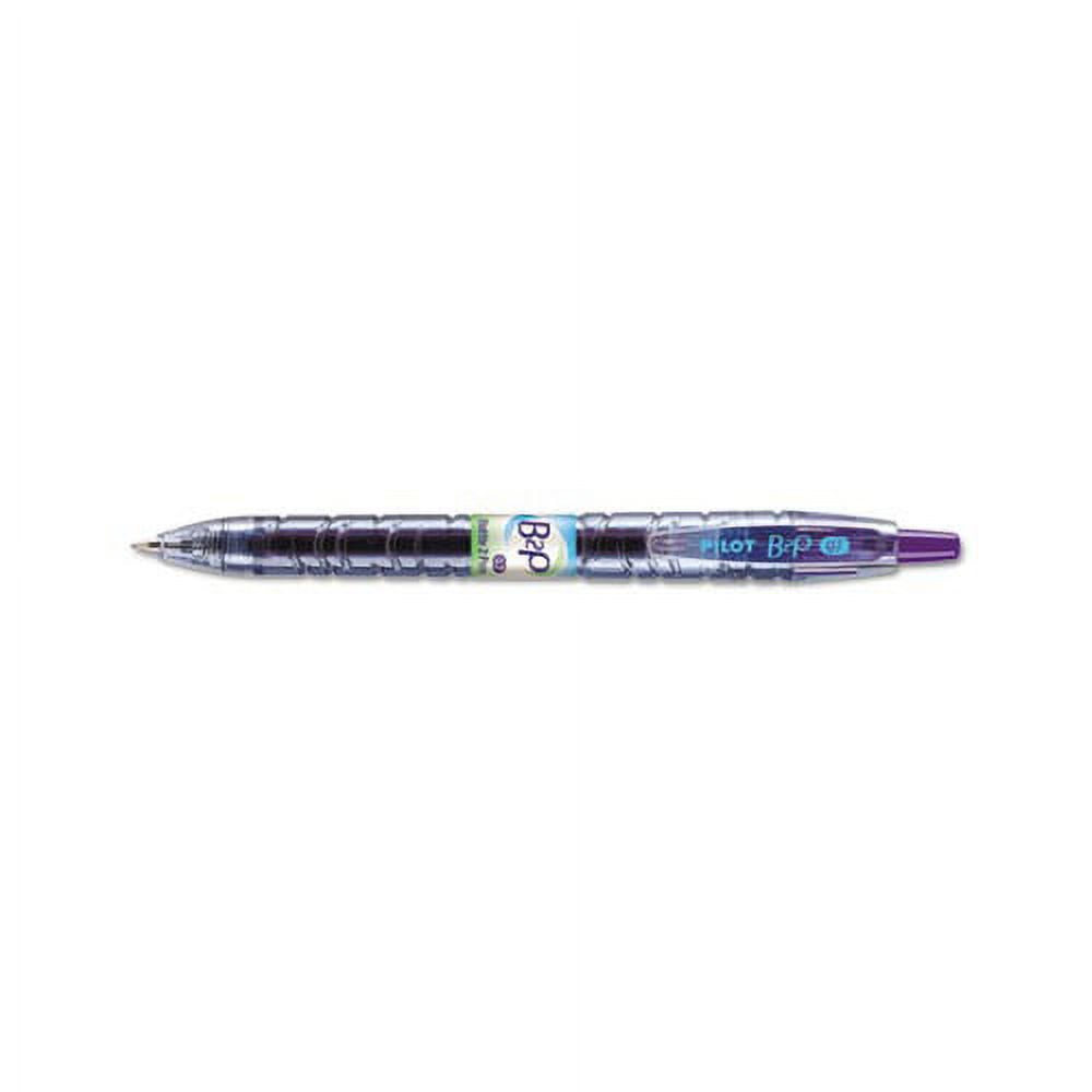 B2P Bottle-2-Pen Recycled Retractable Gel Pen 0.7mm, Purple Ink, Translucent Blue Barrel