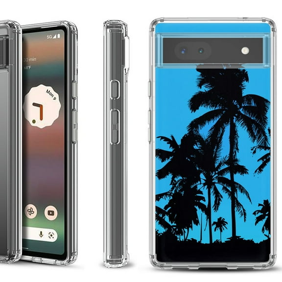 Shockproof Bumper Phone Case for Google Pixel 6a, by OneToughShield ® - Tropical Summer