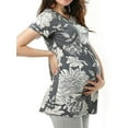 thumbnail image 2 of Jchiup women's maternity tops short sleeve side ruching round neck shirt, 2 of 5