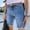 *Dark Blue, variant on ClodeEU Women's Distressed Denim Shorts with Button Pockets ,Casual Jean Shorts Black,Womens Plus XL