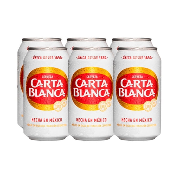 Cerveza clara Carta Blanca 6 pack 355 ml c/u