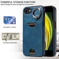 thumbnail image 5 of Wallet Phone Case for iPhone 7 / 8 / SE 2022 & 2020 with Stand, RFID Blocking PU Leather Shockproof Cover with Kickstand & Credit Card Slot Drop Protection for iPhone 7 / 8 / SE 2022 & 2020, Blue, 5 of 10