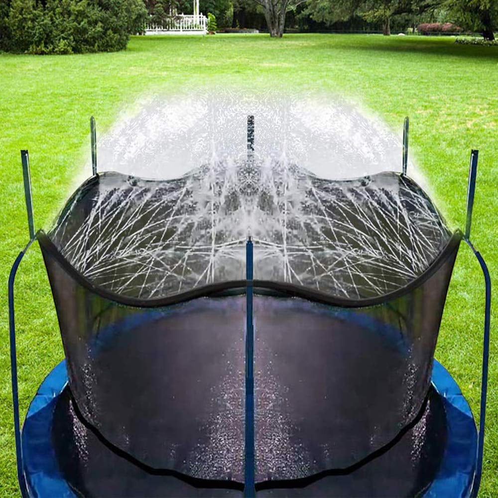 Black, 33 Ft Ourdoor Boys Girls Fun Summer Water Game Sprinkler Accessories Fomoom Trampoline Sprinklers Water Spray for Kids 