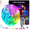 thumbnail image 1 of Tira de luces LED GANZQH RGB que cambian de color de 100 pies con control remoto, 1 of 6