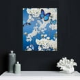 thumbnail image 4 of Nawypu  - Canvas Print Blue Butterfly Wall Art Flower Painting on Canvas Contemporary Artwork for Home Living Room Bedroom Wall Decor Ready to Hang, 4 of 4
