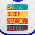 thumbnail image 4 of Inktastic Billiards Eat Sleep Play Pool Repeat Boys or Girls Baby Bib, 4 of 4