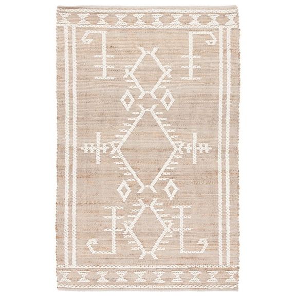 SAFAVIEH Natural Fiber Cleto Geometric Area Rug, Natural/Ivory, 8' x 10'