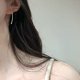 thumbnail image 2 of Pendientes de enhebrador TUNC Pendientes de alambre de plata esterlina Sencillez, 2 of 4