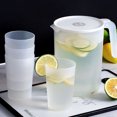 thumbnail image 4 of 1 juego de hervidor de agua fría de plástico con tazas, juego de jarra de agua transparente, 4 of 6