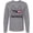 Athletic Heather, variant on Inktastic Pawtriotic with French Bulldog in American Flag Sunglasses Long Sleeve T-Shirt