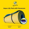 thumbnail image 2 of Aqua Lily Pad Floating Mat Duracore Foam Lake Float, 6’ x 12’, Yellow/Blue, 2 of 10