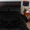 thumbnail image 4 of Heavy Thick Bed Blanket 9Lb for Winter,1 Ply Warm Plush Bed Blanket King,85"x95",Black, 4 of 7