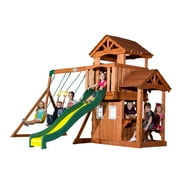 Backyard Discovery Tanglewood Cedar Wood Swing Set, Slide, Clubhouse, Playhouse, Snack Bar