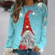 thumbnail image 1 of Ropa Harajuku de Papá Noel para mujer, Camiseta de algodón de gran tamaño, Tops informales con cuello redondo, ropa de calle de manga larga a la moda para mujer, 1 of 4