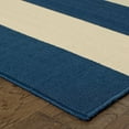 thumbnail image 2 of Sphinx Riviera Indoor/Outdoor Area Rug 4768F Outdoor Navy Lines Stripes 7' 10" x 7' 10" Round, 2 of 5