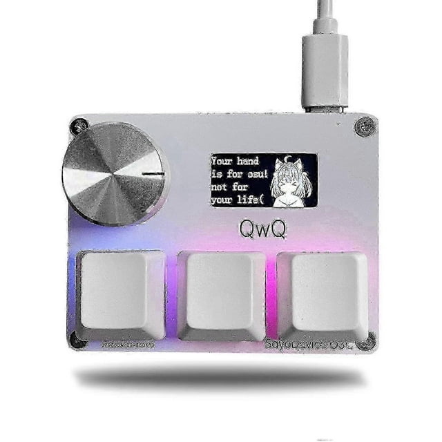 Sayodevice Osu O3c Rapid Trigger Hall Switches Magnetic Linear Switches Keyboard With Knob And Screen,copy Paste,shotcut,macro Hotswap Mini Keypad