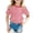 A-Red246, variant on Hiijoy Girls Carnival Tshirt Striped Round Neck T Shirt Short Sleeve Breathable T-Shirt
