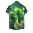 thumbnail image 4 of JURANMO Mens St.Patrick's Day Shirt Irish Clover Printed,Men's 2024 Trendy Flag Graphic Printing Patchwork Button Down Tops Casual Loose Short Sleeve Lapel Collar Hawaiian Tees, 4 of 5
