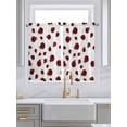 thumbnail image 2 of Kitchen Curtains 45 Inches length, Cartoon Ladybug Window Treatment Curtain Drapes, Funny Animals Dot Modern Simple Lightweight Window Panels for Living Room Bedroom, 52"x45", 2 Panels, 2 of 7