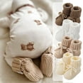 thumbnail image 2 of Baby Girls Booties Nonslip Bottom Lightweight Knitting Infant Socks Shoes Decorative Bowknot Tied For Early Step, 2 of 8
