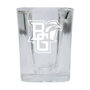 R & R Imports SGSE2-C-BGU20 Bowling Green Falcons 2 oz Square Shot Glass Laser Etched Logo Design - Pack of 2