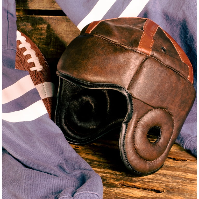 Crown Sporting Goods Vintage Leather Football Helmet, Replica