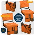 thumbnail image 5 of Folding Reclining Stadium Seat with Back Support for Bleachers 3 Reclining Positions Portable Outdoor Chair with Pockets, 5 of 7