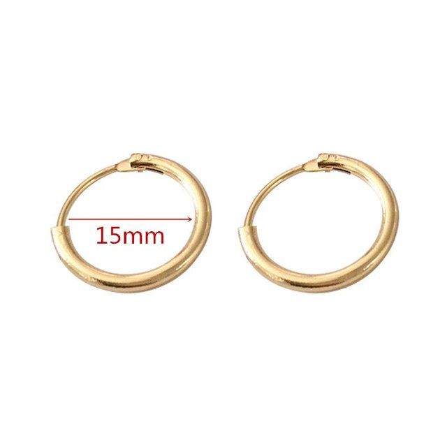 Pendientes de aro grandes y lisos para mujer, aretes redondos simples, joyería de boda, regalo genial, 40-80mm