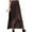 Brown, variant on Wdfiry Womens Flowy Long Skirts Summer Casual Solid Color Midi Skirt Fashion High Waist Pleated Side Split Midi Skirt