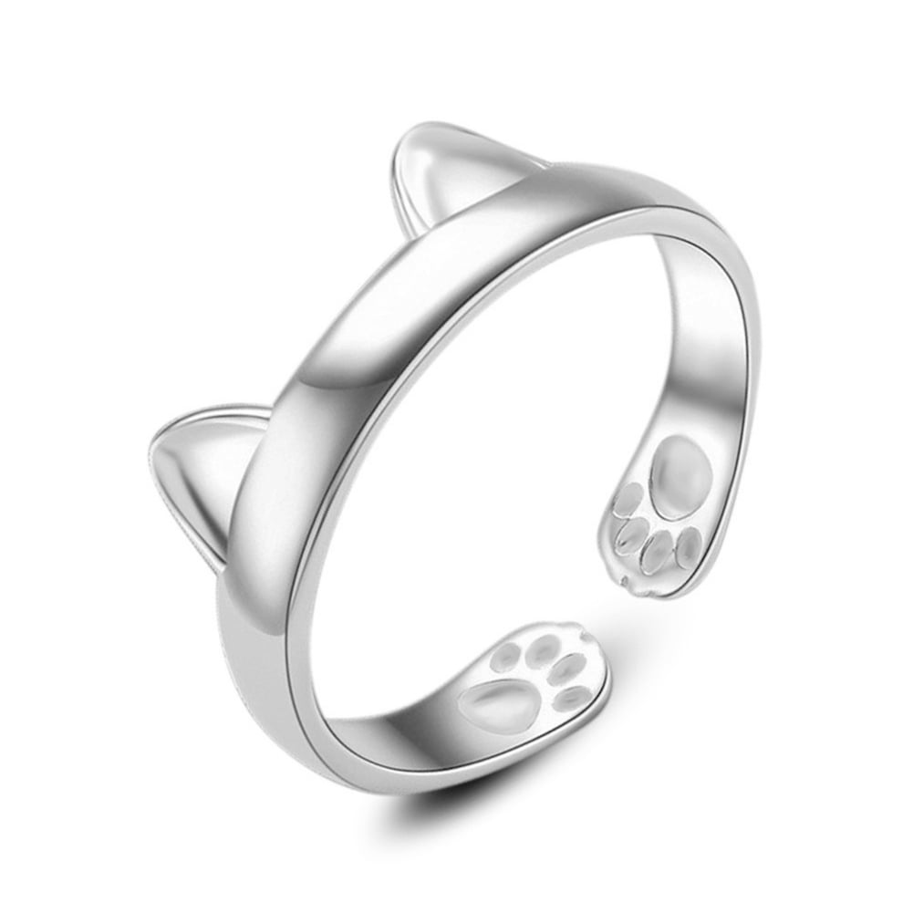 Opening Rings for Women Silver Plated Rings Costume Jewelry Adjustable Ring