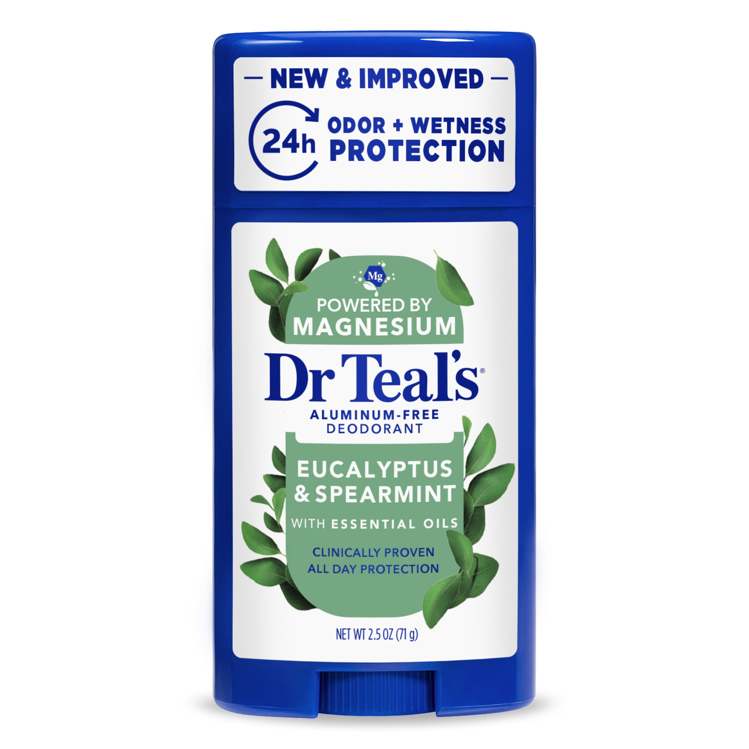 Dr Teal's Aluminum Free Deodorant, Eucalyptus with Essential Oils, 2.5 oz