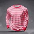 thumbnail image 2 of Camisa de Manga Larga de Ajuste Seco de los Hombres Impresión de Moda Blusa de Suéter de Cuello Redondo para las Mujeres con Costillas de Manga Larga, 2 of 7