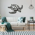 thumbnail image 3 of HELLOYOUNG 11.81 - Inch  Modern Simple Black Iron Painting Sea Turtle Metal Wall Art Beach Theme Art Deco Drawings   Art of Murals  Home Decor Accessory for Living Room/Kitchen, 3 of 21