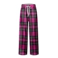 thumbnail image 2 of JGNGSHN Mens Pajama Pants - Plaid Pjs Bottoms Soft wide Leg Lounge Pants with Pockets, 2 of 5