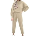 thumbnail image 6 of Women's 2 - Piece Long Sleeve Pullover Sweatsuit - Jogger Pants with Pockets for Sporty & Casual Look, 6 of 17