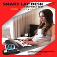 thumbnail image 2 of Volar Ideas - Smart Lap Desk with Media Slot Non-slip Ergonomic Grip Pad Tablets Smartphones - Black, 2 of 5