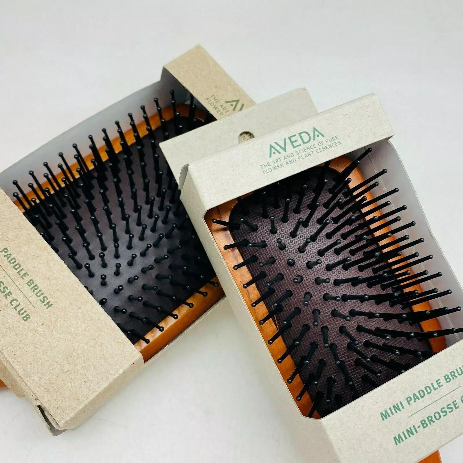 AVEDA GIFT SET. WOODEN MINI PADDLE HAIR BRUSH (7 1/2\