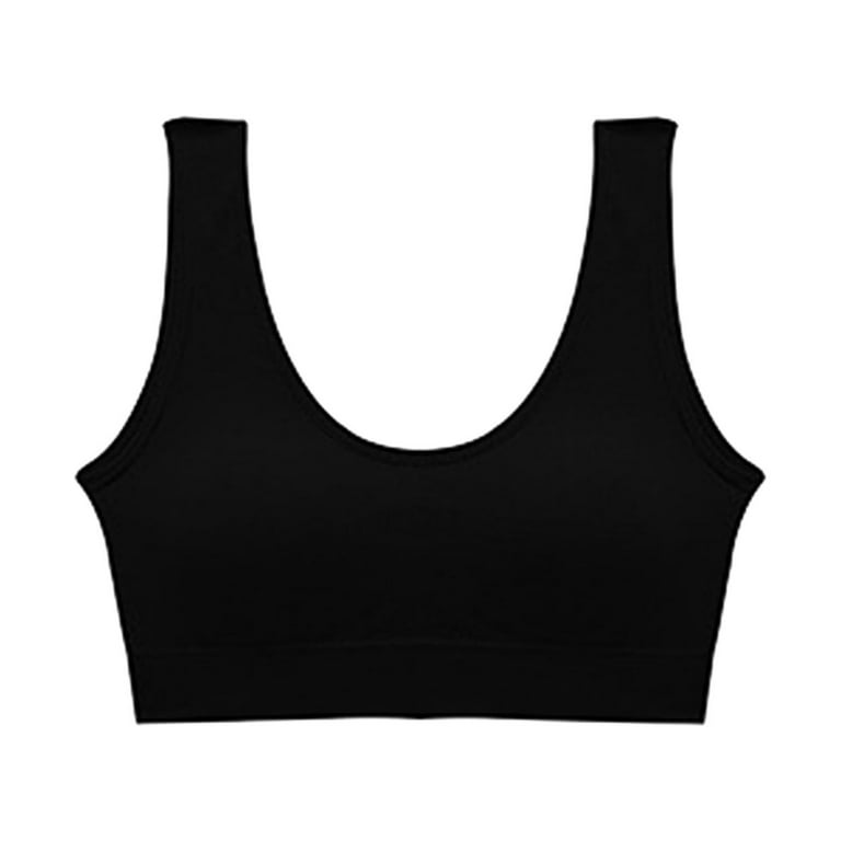 CAICJ98 Lingerie for Women High Neck Supportive Sports Bra High Impact - No  Bounce Soft Moisture Wicking for Running Racerback Plus Size Black,XL