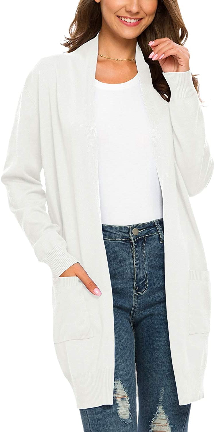 white knit cardigan sweater