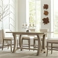 thumbnail image 2 of Riverside Furniture Sophie Wood Counter Height Trestle Dining Table in Natural, 2 of 8