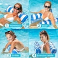 thumbnail image 3 of Cama flotante inflable, hamaca de agua Sillón 4 en 1 Colchón de aire para salón de piscina Hamaca inflable para piscina Hamaca inflable para piscina para adultos y niños Adepaton MZQ-0279-1, 3 of 6