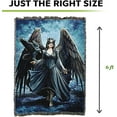 thumbnail image 4 of Pure Country Weavers Raven Angel Woven Blanket by Anne Stokes - Fantasy Gift Cotton Tapestry Throw - Made in The USA - 72" x 54", 4 of 13
