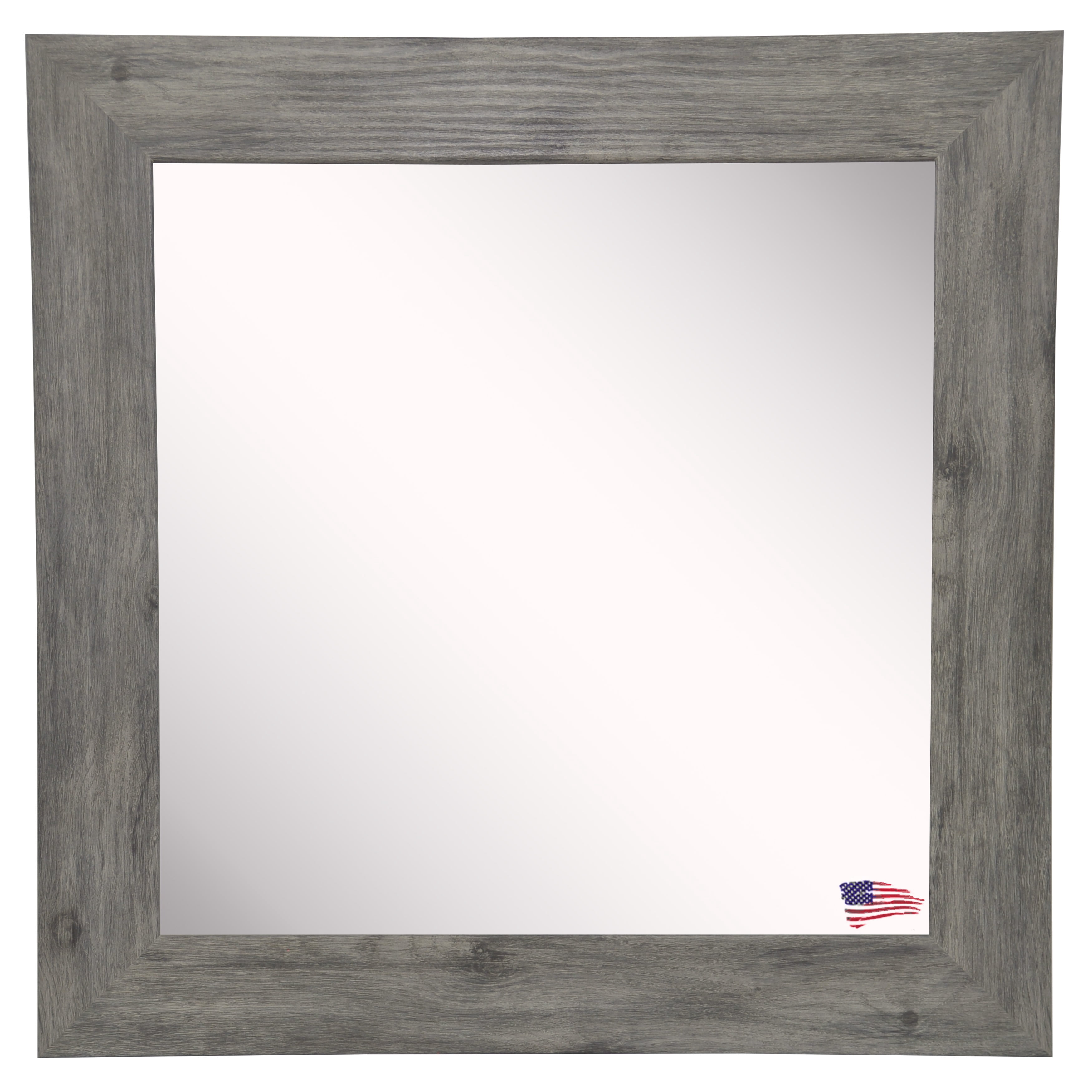 Rayne Mirrors American Made Rayne Grey Square Wall/ Vanity Mirror