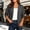 Dark Gray, variant on JOANKDMI Casual Open Front Blazers for Women Ruched 3/4 Sleeve Lapel Cardigan Tops Lightweight Business Office Work Jackets Outerwear Everyday Wear Basic Suits
