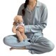 thumbnail image 1 of Conjunto de pijama para mujer, 2 piezas, ropa de descanso, manga larga, pantalones superiores, ropa para otoño, azul, XL, 1 of 13