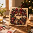 thumbnail image 3 of syligr Bell Christmas Diamond Art for Adults, Vintage Christmas Pearl Art Kits, DIY Pearl Diamond Kit, Winter Bead Crafts Ornament, Xmas Party Decorations for Mantel, Unique Gift/Favors, 3 of 9